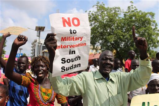 South Sudan Government Rejects Foreign Troops, Backs Protest