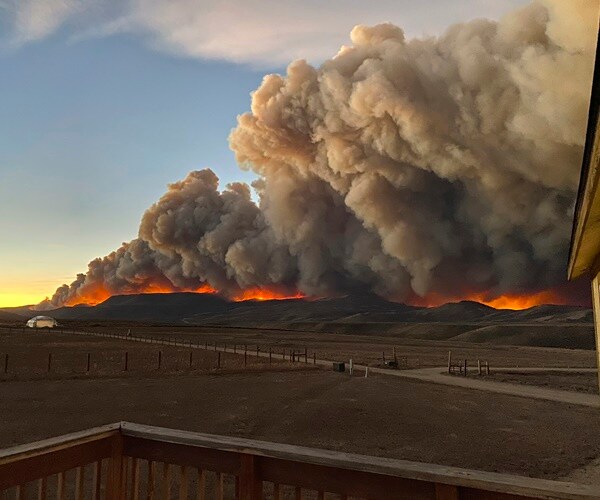a wildfire in colorado