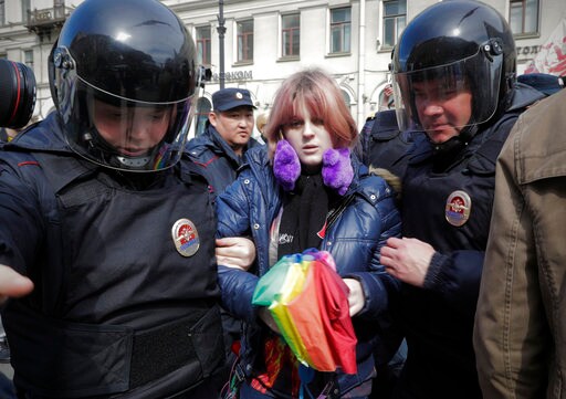 Gay Activists Detained in Russia at Protest against Torture