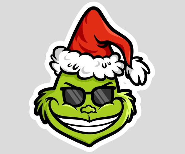 the grinch smiling and wearing sunglasses