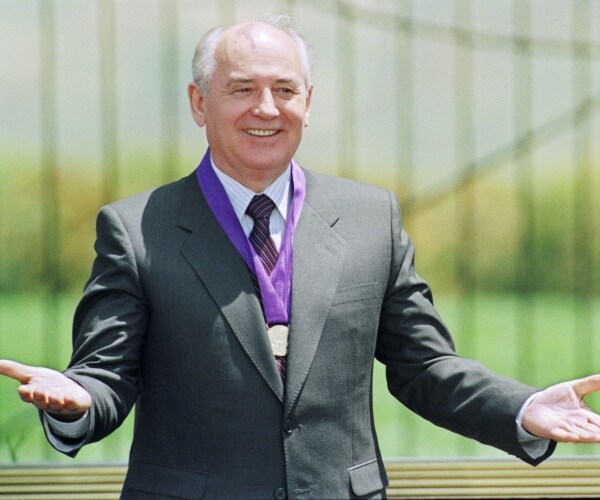 Mikhail Gorbachev at the Reagan Presidential Library/