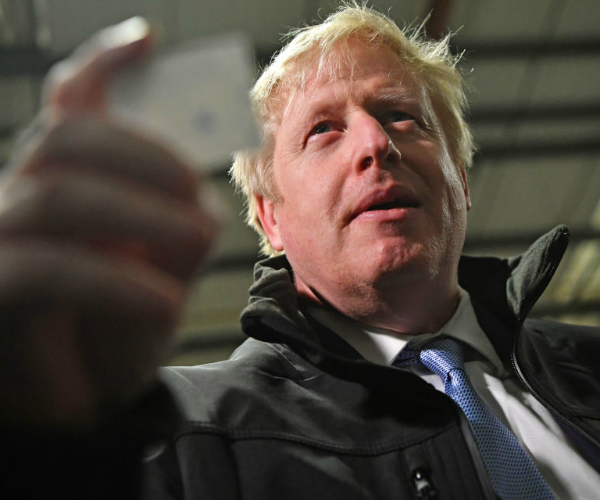 Boris Johnson ahead of the election