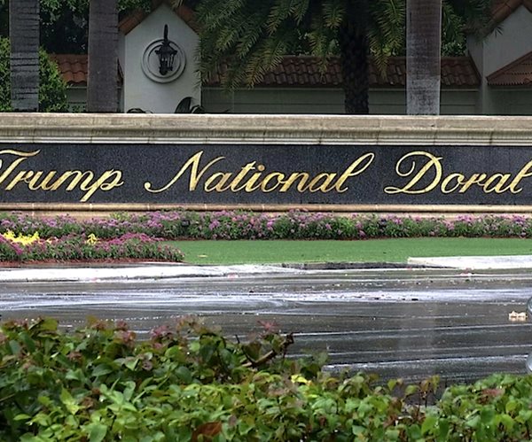 the sign for trump national doral in florida