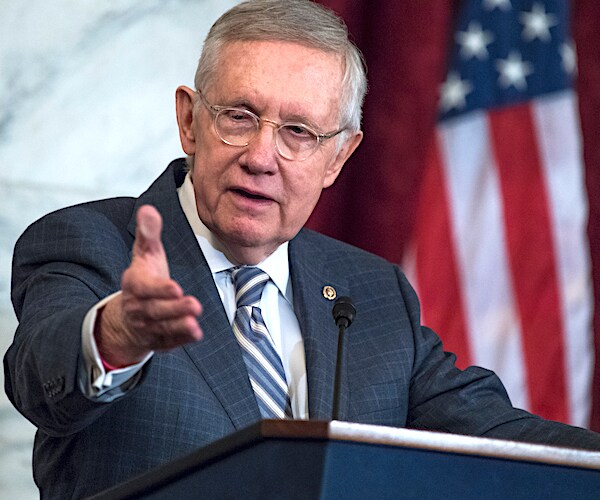 harry reid points and gestures during one of his last speeches as a democratic leader in the senate