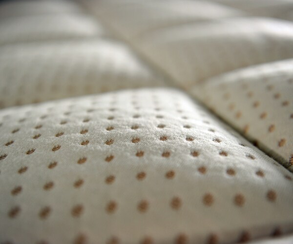 The surface of a mattress