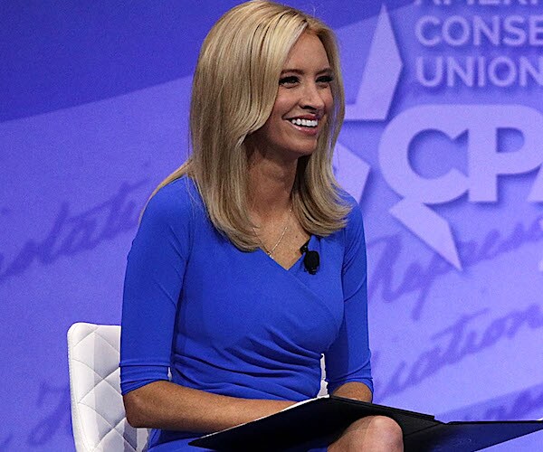kayleigh mcenany smiles on stage at see pack