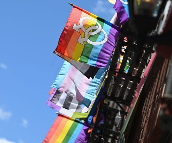 Gay pride and transgender flags in New York City