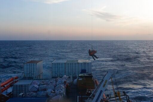 Pregnant Woman Evacuated off Migrant Ship by Helicopter