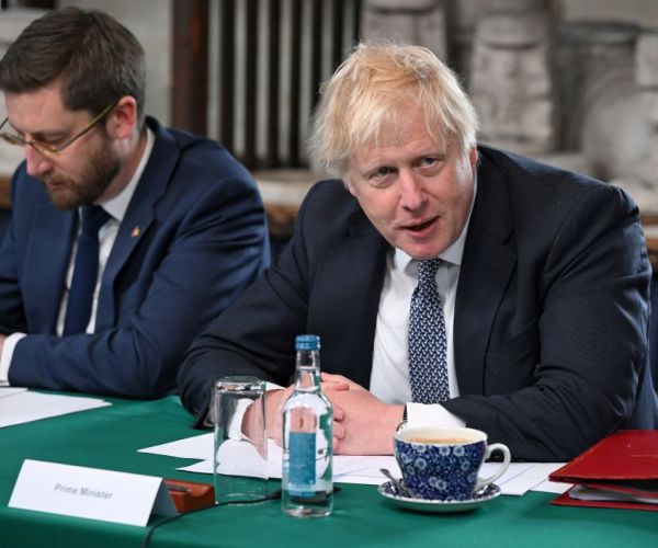 UK's Johnson Urges End to N Ireland Deadlock, Spars with EU