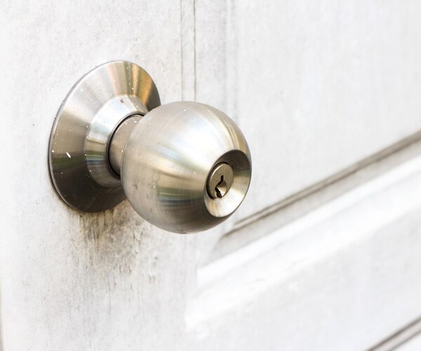 a metal doorknob