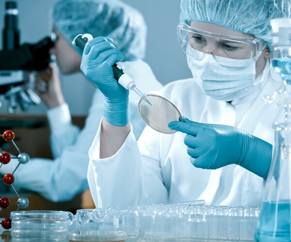 a scientist working in a lab