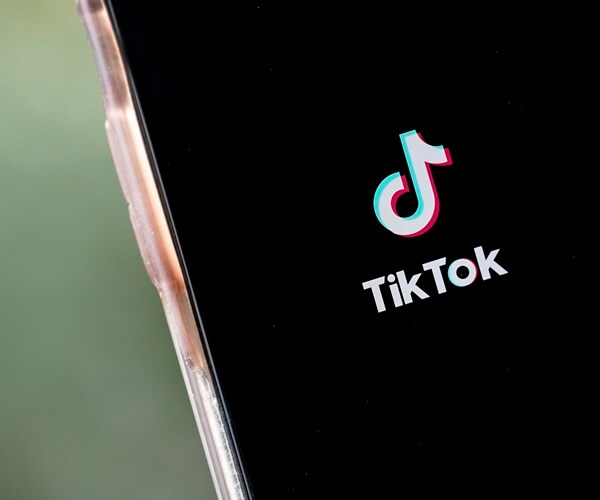 the tiktok logo fills a screen