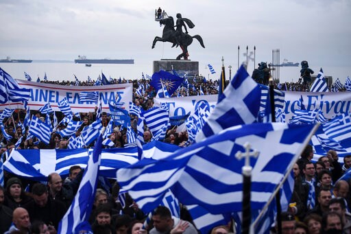 Greeks Rally over Name Dispute with Neighbor Macedonia