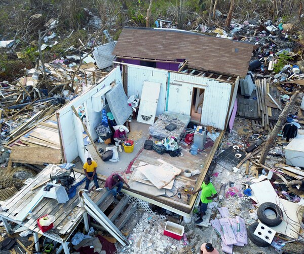 A home in the Bahamas destroyed by Hurricane Dorian