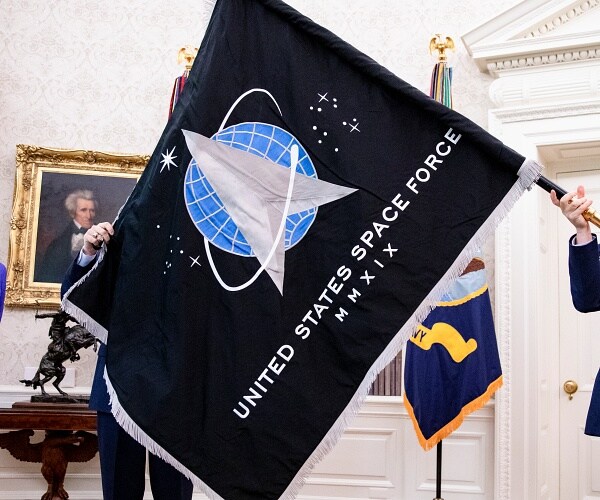 united states space force flag in oval office