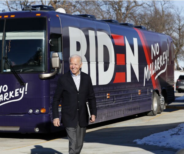 joe biden on his malarkey bus tour