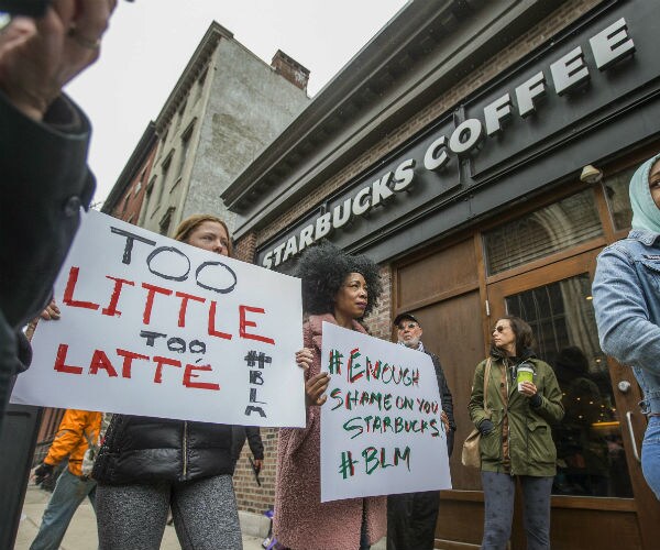Protesters at Starbucks Chant Company Is 'Anti-Black'