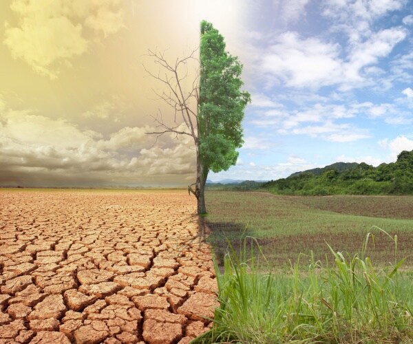 image of global warming comparison of a field