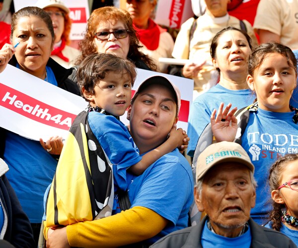 An immigration rally in Sacramento, California, in May 2019