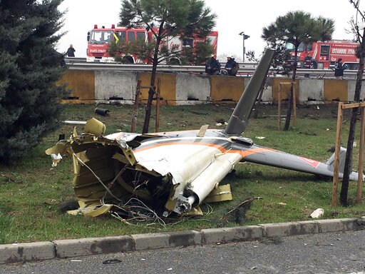 Helicopter Crashes on Outskirts of Istanbul; 5 Killed