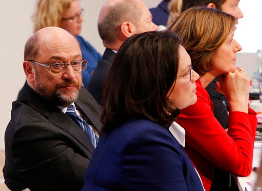 The Latest: German Social Dems Vote to Enter Coalition Talks