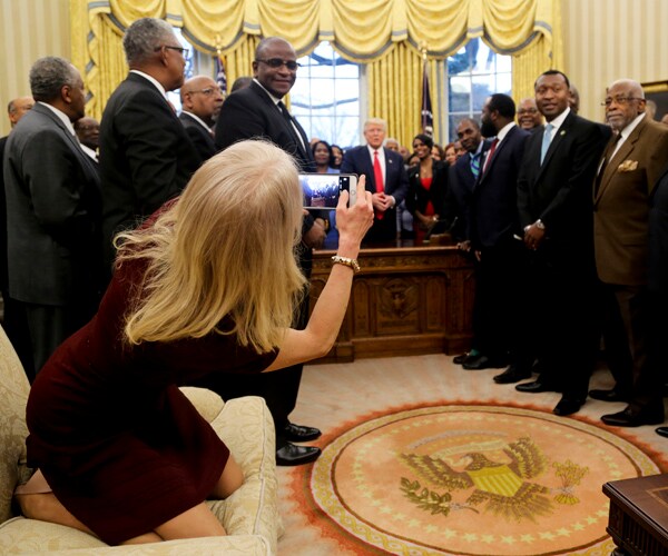 Kellyanne Conway on Couch: Twitter Erupts Over Perceived Etiquette Breach