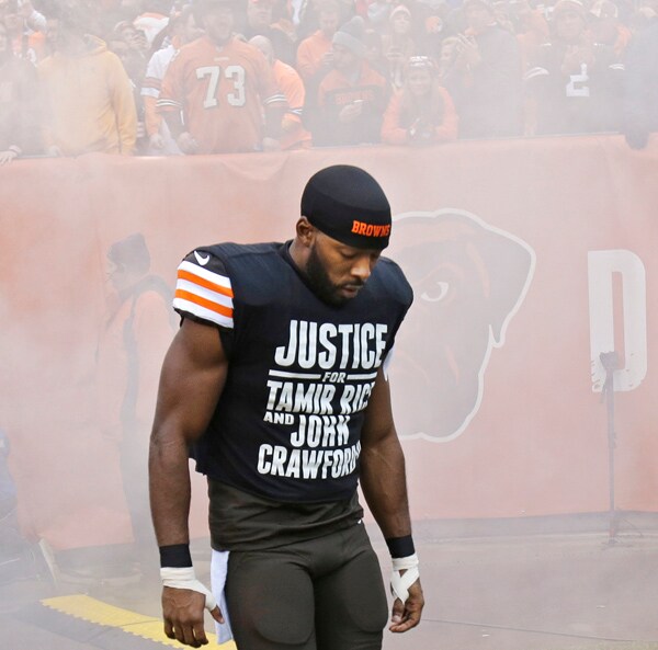 Andrew Hawkins, Cleveland Browns Player, Protests Shootings With Shirt