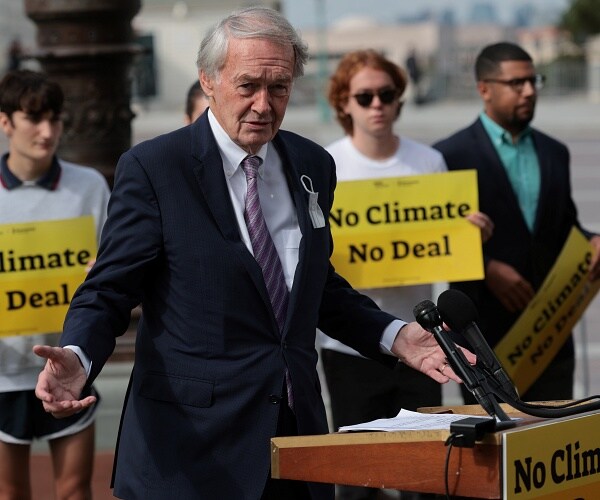 ed markey speaks outside capitol
