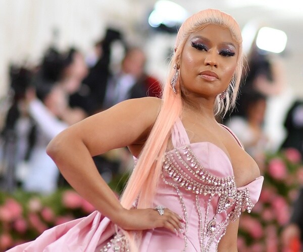 nicki minaj arrives at met gala