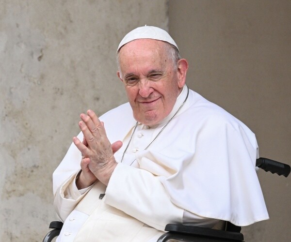 pope francis in a wheelchair