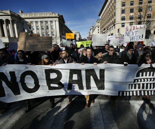 Protesters Rally Outside Trump Plaza in Florida