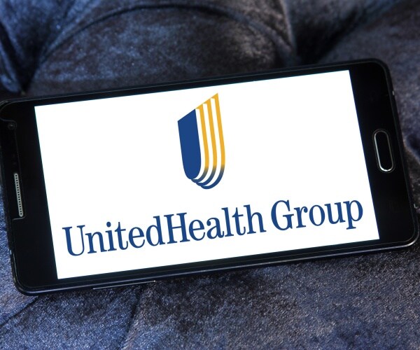 UnitedHealth Group logo on smartphone