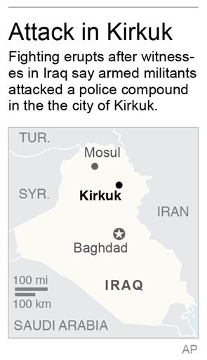 The Latest: IS Militants Attack Police in Iraq's Kirkuk