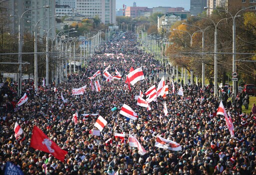 Over 50,000 March in Belarus against Authoritarian Leader