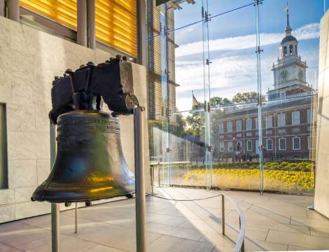 the liberty bell and constitution hall