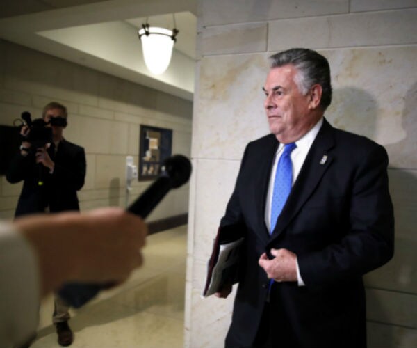 rep/ pete king being interviewed