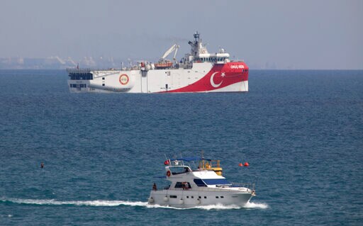 Turkish Research Ship in Port after Mediterranean Survey