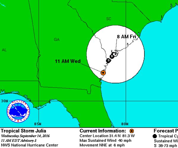 Tropical Storm Julia Suddenly Pops Up Over Florida