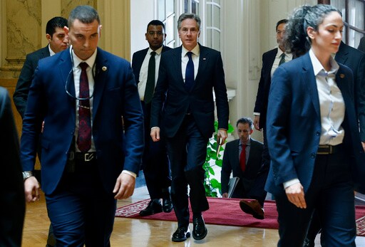 Blinken Huddles on Gaza with Arab Diplomats in Cairo as US-Israel Relations Sour