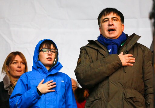 Saakashvili's Supporters Rally in Ukrainian Capital