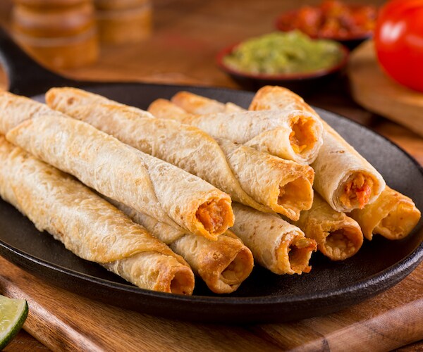 plate of taquitos