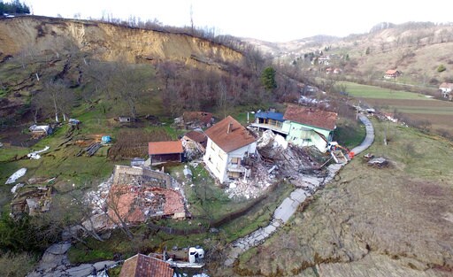 Landslide in Central Croatia Destroys Houses amid Floods
