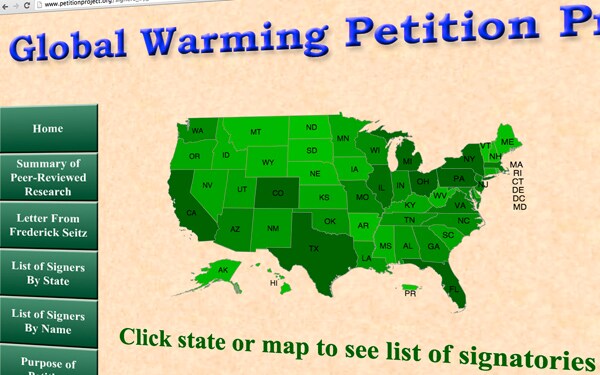 Global Warming Petition Project Is One of Many Climate Change Petitions Online