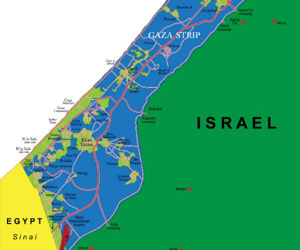 map showing sinai peninsula