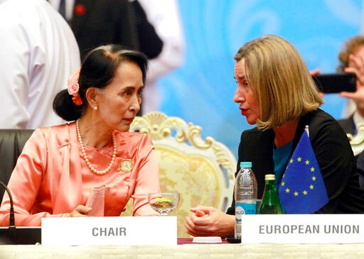 The Latest: Suu Kyi Blames Conflicts on Illegal Immigration