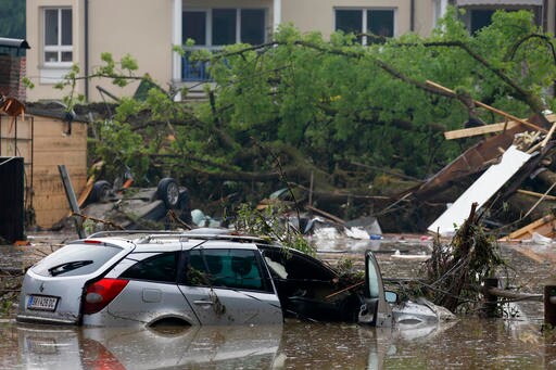 The Latest: Belgium Sees Water Levels Rise in Eastern Areas