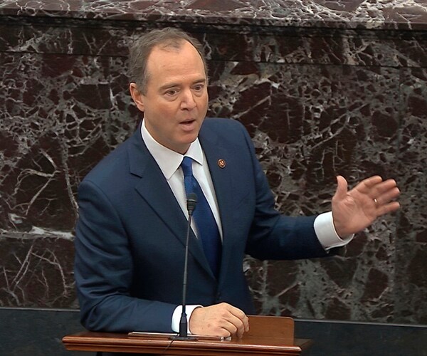 rep. adam schiff speaks during the senate impeachment trial of president donald trump