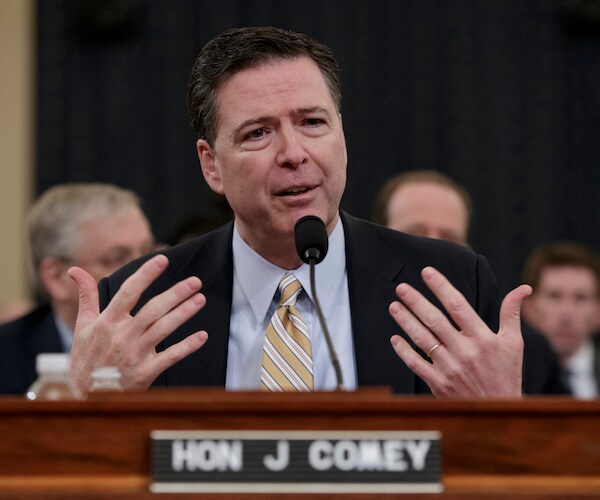 james comey gestures during a congressional hearing