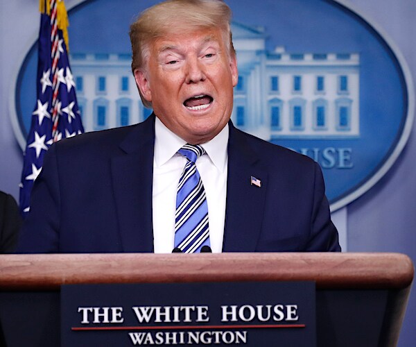president donald trump speaks at a daily coronavirus task force briefing
