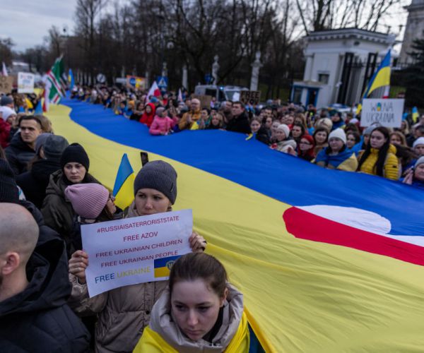 Dung Dumped Outside Russian Ambassador's Home in Poland on Ukraine War Anniversary